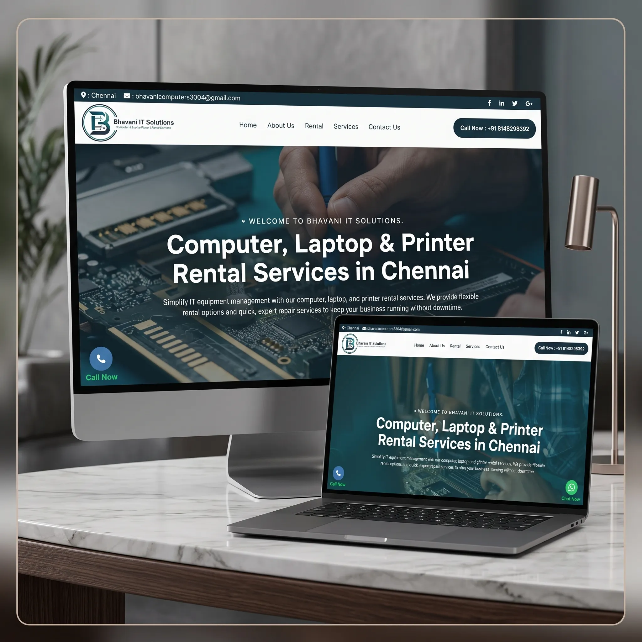 Bhavani IT Solutions 3D Mockup